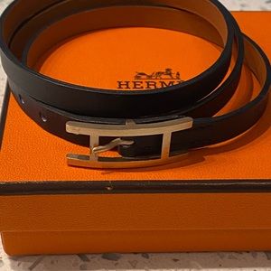 Hermes Hapi 3 Classic Leather Bracelet